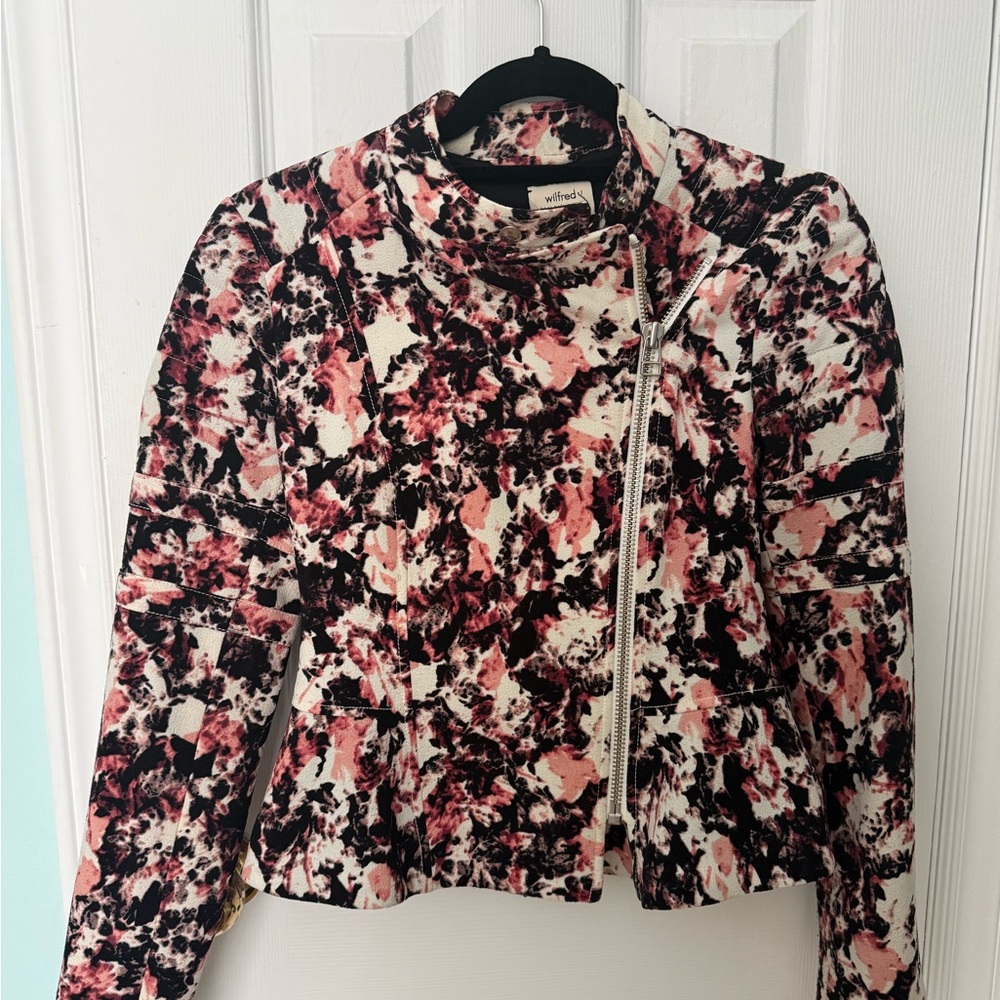 Wilfred Abstract Pink and Black Blazer
